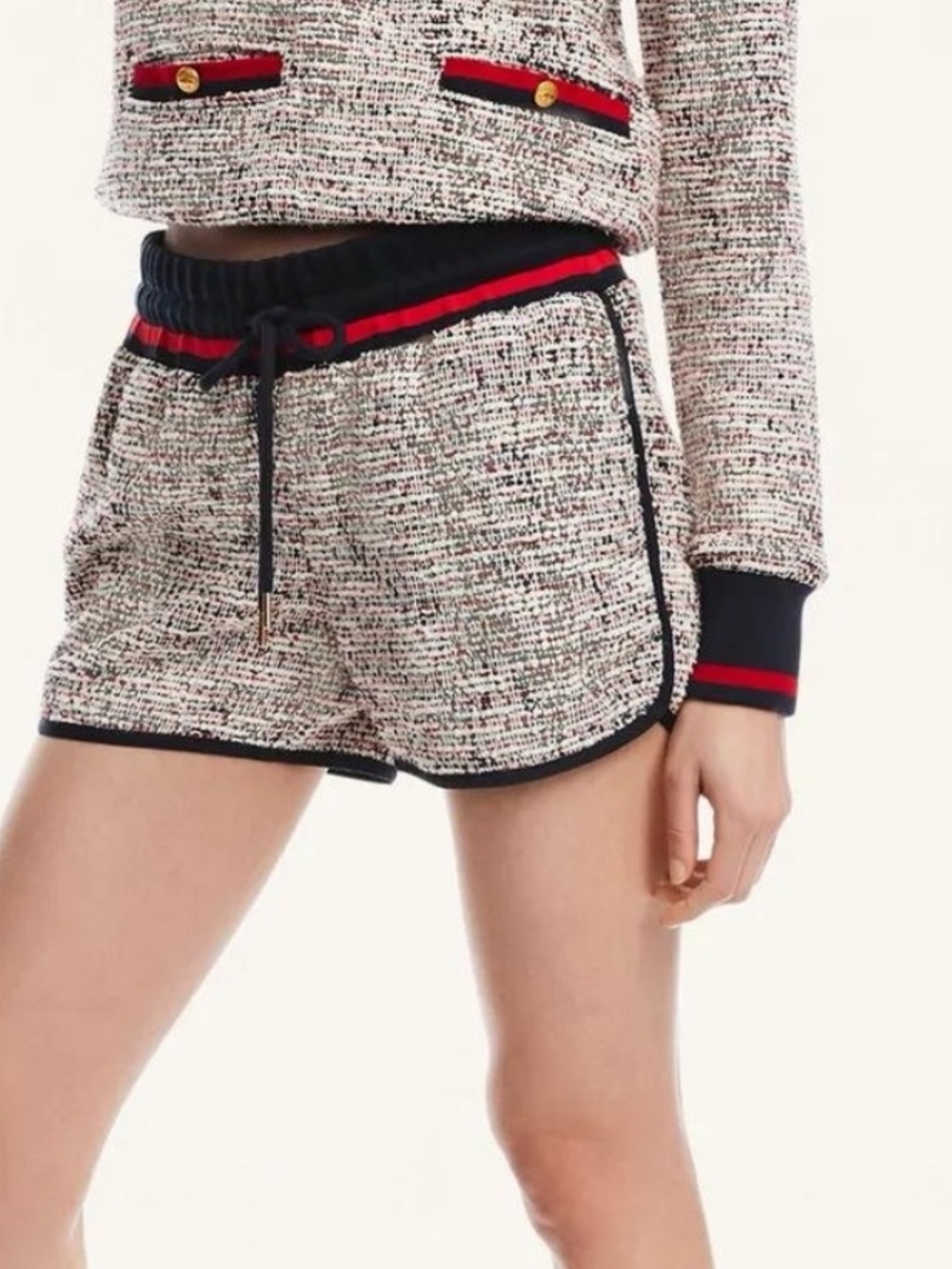 Brooks Brothers boucle knit drawstring shorts S NWT sporty timeless old money